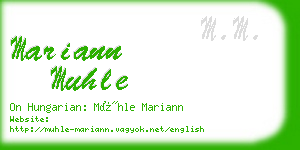 mariann muhle business card